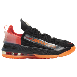 Boys' Grade School - Nike LeBron XVIII  - Black/Red/Orange