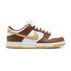 Boys' Grade School - Nike Dunk Low CN - White/Metallic Gold/White