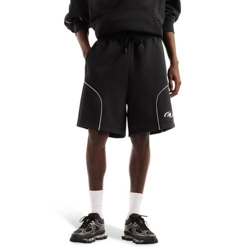  - New Balance NB TRACKSIDE FLEECE SHORT - White/Black