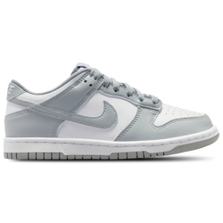 Boys' Grade School - Nike Dunk Low N  - White/Smoke Grey