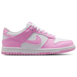 Girls' Grade School - Nike Dunk Low N  - White/Pink Rise