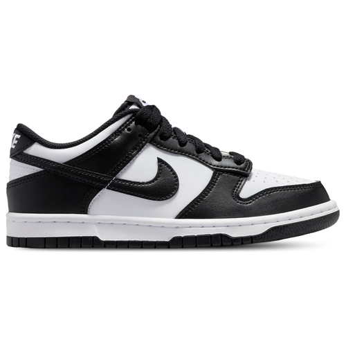 Nike Boys Dunk Low N - Boys' Grade School Basketball Shoes - White / White / Black Size 4.5