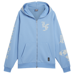 Men's - PUMA Hoops X LF Mosaic Full-Zip - Light Blue/White