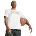 PUMA Footlocker 50th Anniversary Melo Logo T-Shirt - Puma White/Gold Black