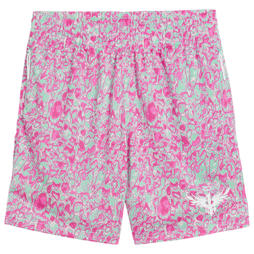 

PUMA Mens PUMA Melo Acid Drip All Out Print Shorts - Mens Pink/Green Size L