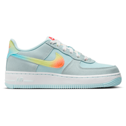 Boys' Grade School - Nike Air Force 1  - Blue/Orange/Yellow