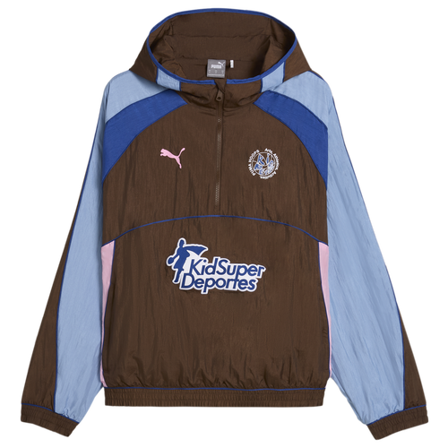 

PUMA Mens PUMA Hoops x KidSuper Track Jacket - Mens Brown/Brown Size M