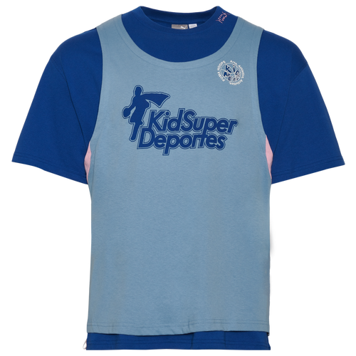 

PUMA Mens PUMA Hoops x KidSuper T-Shirt - Mens Blue/Blue Size L