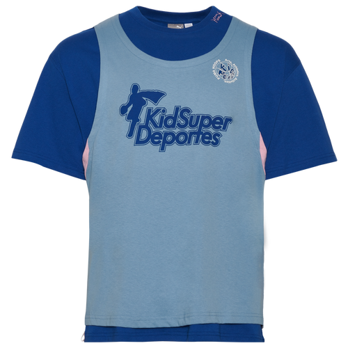 

PUMA Mens PUMA Hoops x KidSuper T-Shirt - Mens Blue/Blue Size XXL