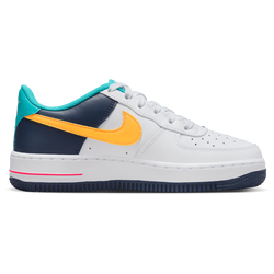 Boys' Grade School - Nike Air Force 1 - White/Pink/Blue