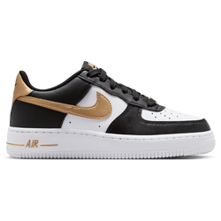Boys' Grade School - Nike Air Force 1  - Black/Gold