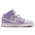 Jordan AJ 1 Mid - Girls' Grade School Purple/White