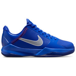 Boys' Grade School - Nike Kobe V  - White/Hyper Royal/Wolf Gray