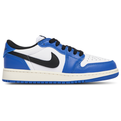 Boys' Grade School - Jordan Retro 1 Low OG  - White/Blue/Black