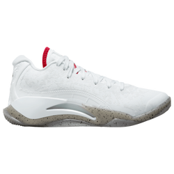 Boys' Grade School - Jordan Zion 3  - White/Grey/University Red