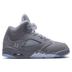 Boys' Grade School - Jordan Retro 5  - Wolf Grey/Light Graphite/White