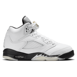 Boys' Grade School - Jordan Retro 5 - White/Black