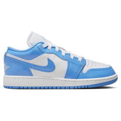 Boys' Grade School - Jordan AJ 1 Low SE - White/Carolina