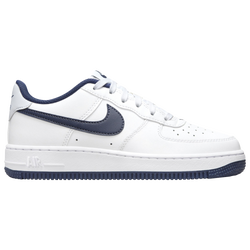 Boys' Grade School - Nike Air Force 1  - White/Navy