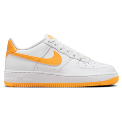 Boys' Grade School - Nike Air Force 1 - White/University Gold