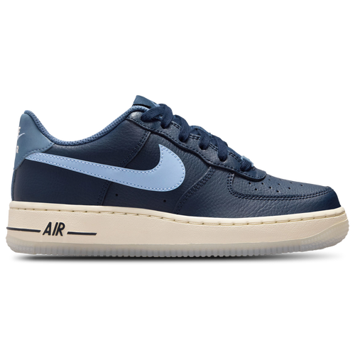 Nike Boys Air Force 1 - Boy's Grade School Basketball Shoes Size 05.0 - Navy/Light Blue/Soft Pearl