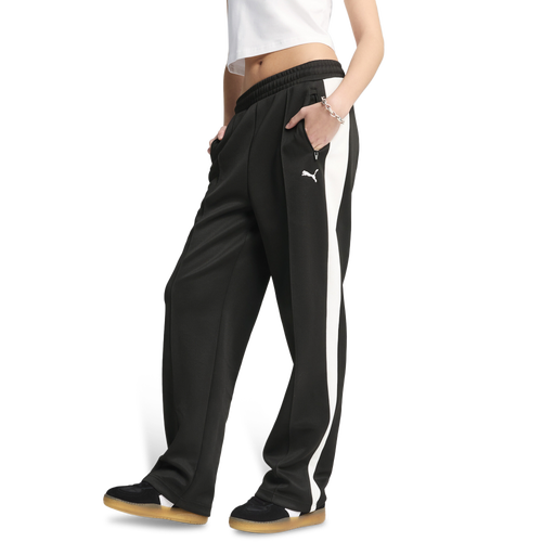 WOMENS - PUMA T7 ALWAYS ON STRAIGHT TRACK PANTS - Puma Black