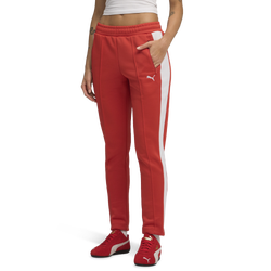 Women's - PUMA T7 ALWAYS ON SLIM TRACK PANTS - Red Fire