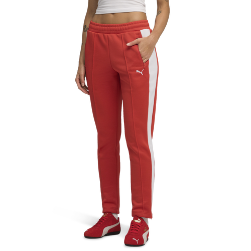 Puma Womens  T7 Always On Slim Track Pants In Red
