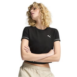 Women's - PUMA DARE TO TEXTURED BABY TEE - Puma Black