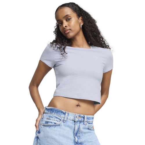 WOMENS - PUMA DARE TO TEXTURED BABY TEE - Cool Weather