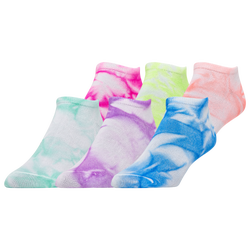 Women's - CSG 6 Pack Bright Tie-Dye No Show Socks  - Multi/Multi