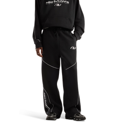 Men's - New Balance Trackside Open Hem Pants - Black/White