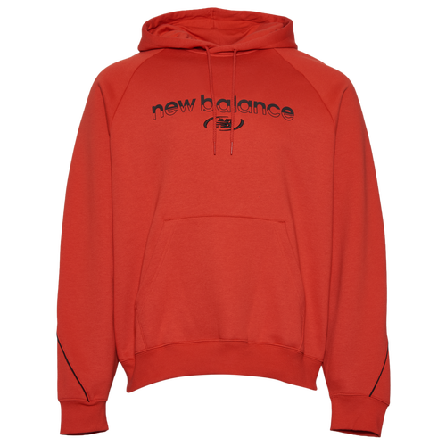 New Balance Trackside Pullover Hoodie - New Balance Hot Tomato/Black