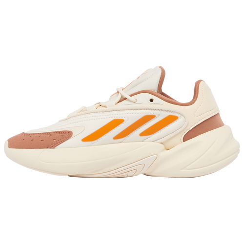 Adidas Boys Adidas Originals Ozelia Boys Grade School Shoes Cream White Clay Strata Bright Orange Size 04.5