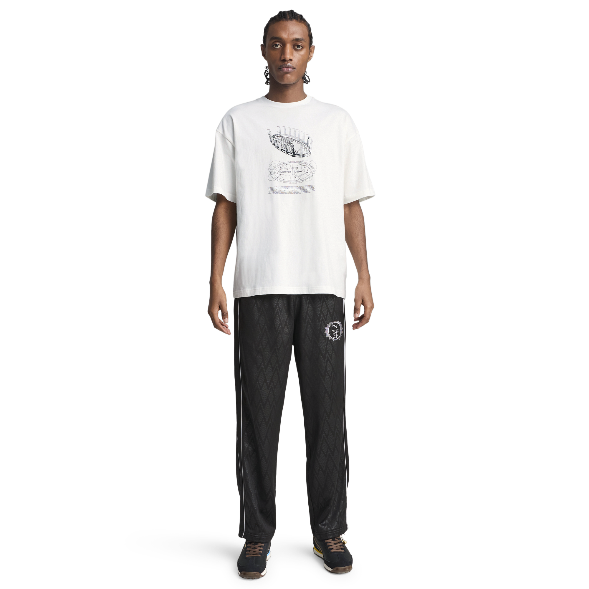 ◆PUMA◆ Puma X Harry Potter Oversized Graphic Tee Yellow Si Puma - PUMA X HARRY POTTER OVERSIZED GRAPHIC TEE YELLOW