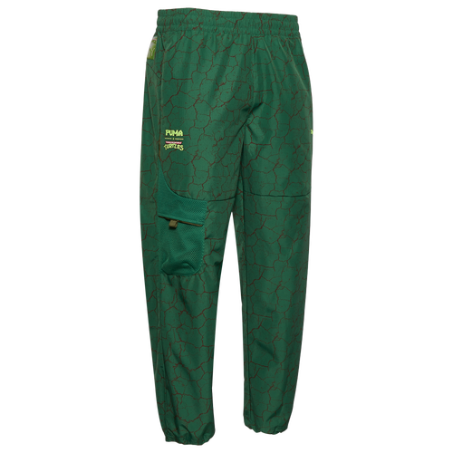 MENS - PUMA x TMNT PUMATECH Woven Relaxed Cargo Pants  - Black/Vine