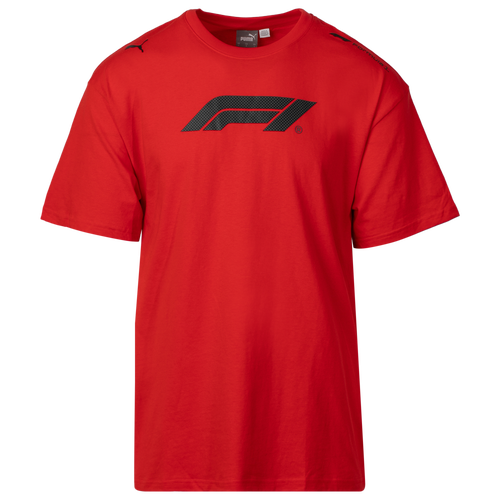 

PUMA Mens PUMA F1 ESS+ T-Shirt Relaxed - Mens Black/Red Size L