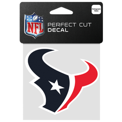 Adult - WinCraft Houston Texans 4x4 Perfect Cut Decal - Deep Steel Blue/White/Battle Red