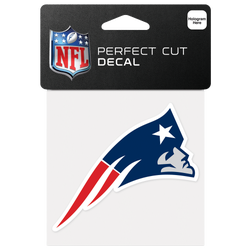 Adult - WinCraft New England Patriots 4x4 Perfect Cut Decal - Red/Navy/Silver