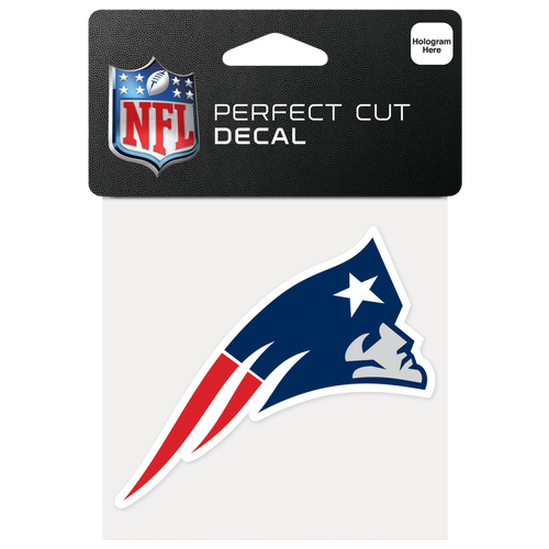 Womens New England Patriots WinCraft New England Patriots 4x4 Perfect Cut Decal - Adult - Red / Navy / Silver