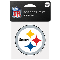 Adult - WinCraft Pittsburgh Steelers 4x4 Perfect Cut Decal - Gold/Black/White