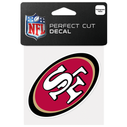 Adult - WinCraft San Francisco 49ers 4x4 Perfect Cut Decal - Gold/Scarlet Red/White