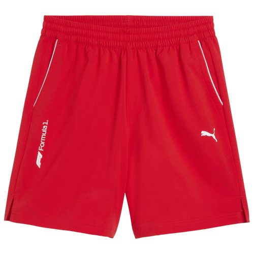 Puma Mens  F1 Ess+ Woven Shorts 7” In White/red