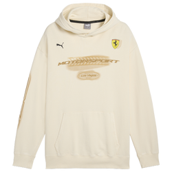 Men's - PUMA Desert Sun Scuderia Ferrari Hoodie - Alpine Snow/Red