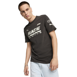 Men's - PUMA F1 Graphic Ringer T-Shirt - Black/White