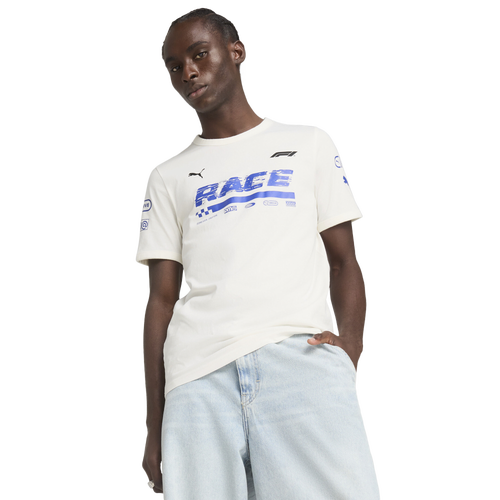 Puma F1® Men's Graphic Ringer T-shirt In White/blue