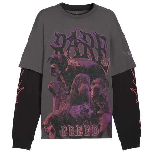 - PUMA Lamelo World Tour-Nament L/S T-Shirt - Grey/Pink