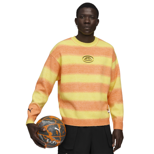  - PUMA Lafrance Heem Knit Sweater - Orange/Yellow