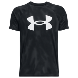 Boys' Grade School - Under Armour Tech BL Print T-Shirt - Black/White