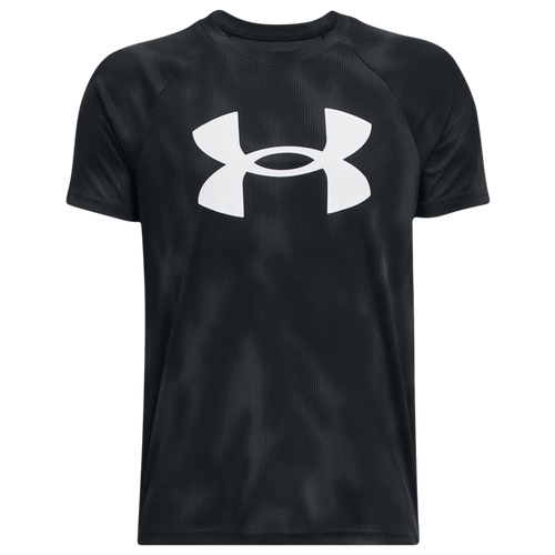 

Boys Under Armour Under Armour Tech BL Print T-Shirt - Boys' Grade School Black/White Size XL